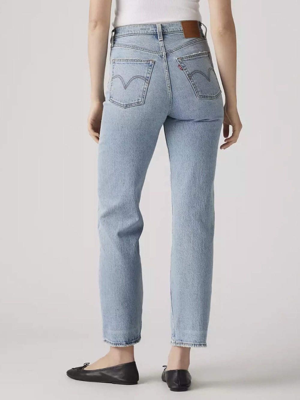 Levi’s Ribcage Straight High Rise Denim Jeans Light Blue Size 29 8